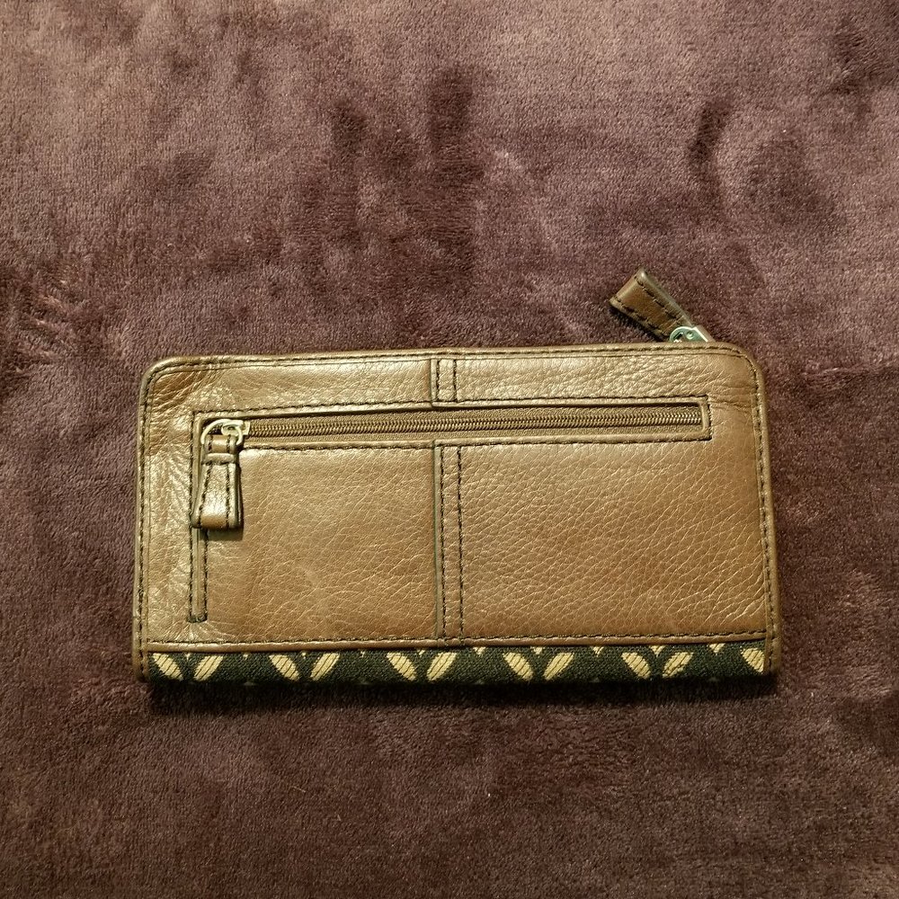 Fossil Canvas And Leather Wallet - image 2